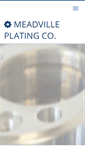 Mobile Screenshot of meadvilleplating.com
