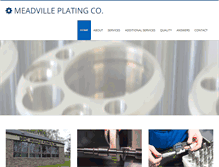 Tablet Screenshot of meadvilleplating.com